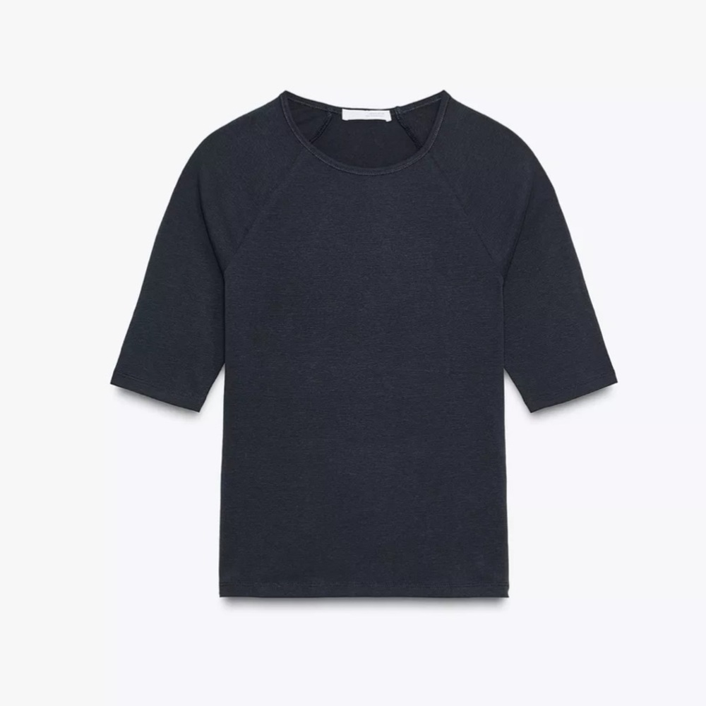Zara Black Short Sleeve Top